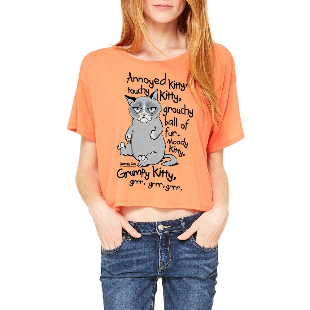 Shop Grumpy Cat Grrr Women S Coral Funny T Shirt Overstock
