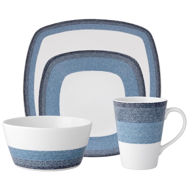 Noritake Colorscapes Layers 4-Piece Square Place Setting - Navy
