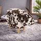 preview thumbnail 16 of 28, Bessie Fabric Cow Ottoman by Christopher Knight Home