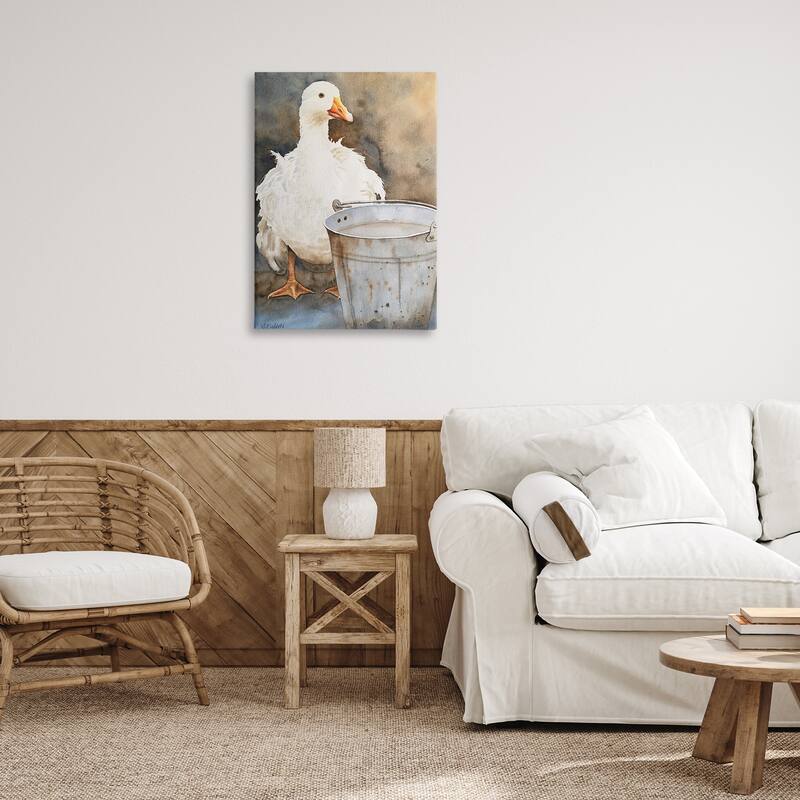 Stupell Duck & Country Pail Canvas Wall Art Design By Stephanie Fielden