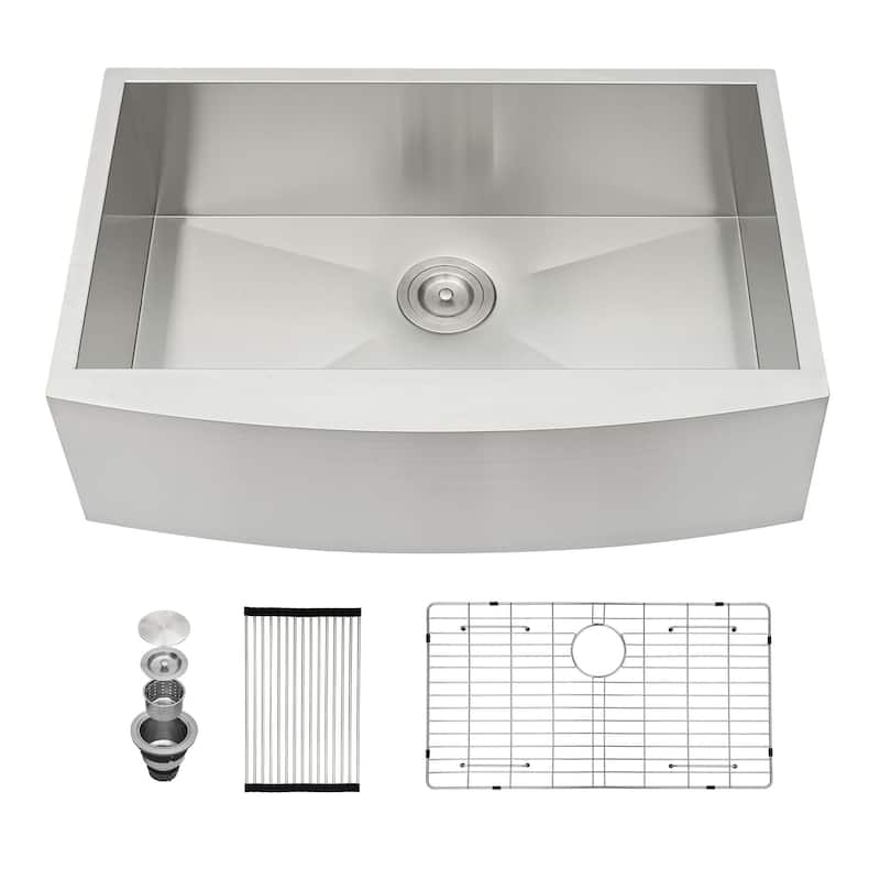 Farmhouse Apron Single Bowl Stainless Steel Kitchen Sink