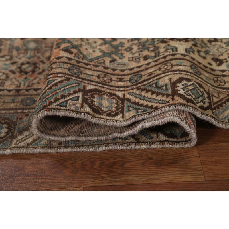 Hamedan Persian Vintage Area Rug Hand-Knotted Wool Carpet - 4'9" x 10'7"