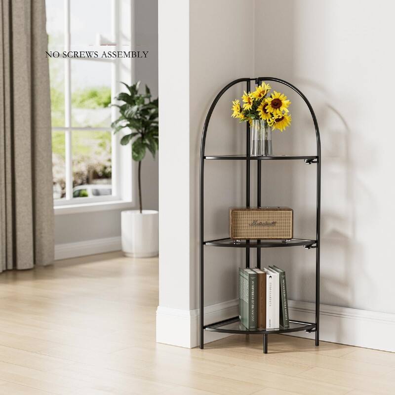 Metal Corner Plant Stand - 14.2"D x 13.8"W x 43.3"H