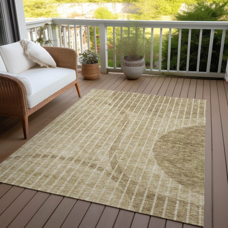 Machine Washable Indoor/ Outdoor Chantille Contemporary Rug