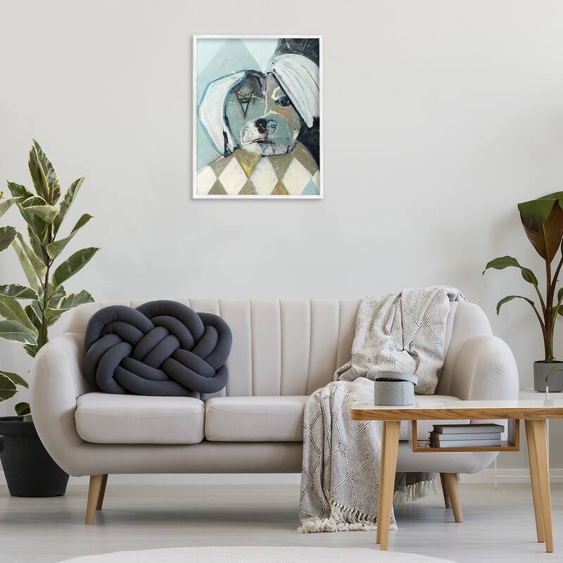 Stupell Abstract Dog Face Portrait Framed Giclee Art Design By Stacy Milrany