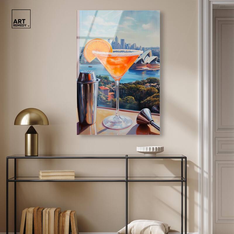 Classy Drink in Australia Acrylic by Art Remedy, Ready to Hang