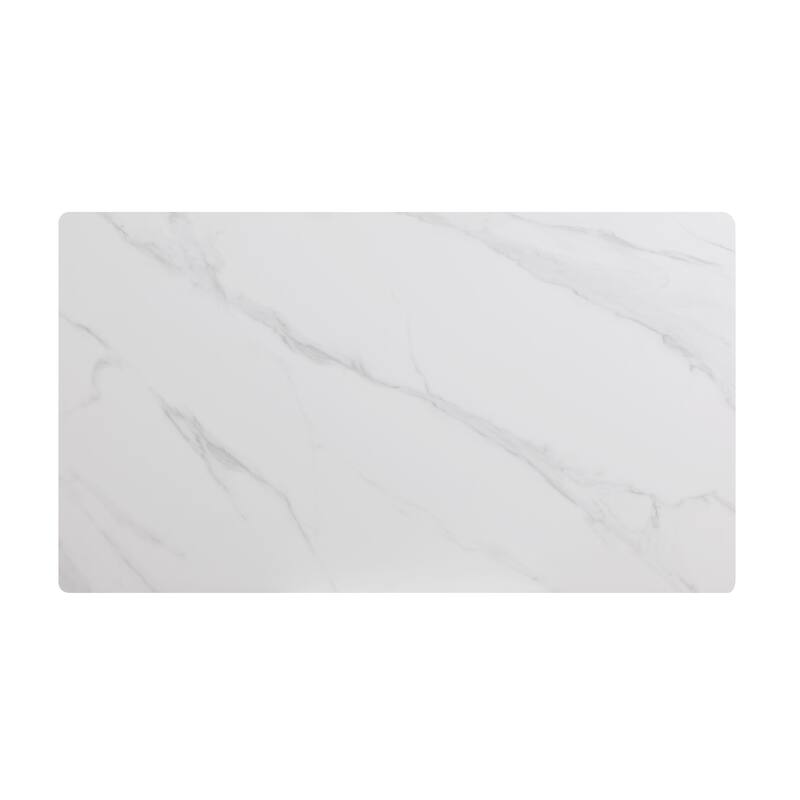 Modern Contemporary Dining Table 1pc White Sintered Stone Table Stylish Dining Furniture
