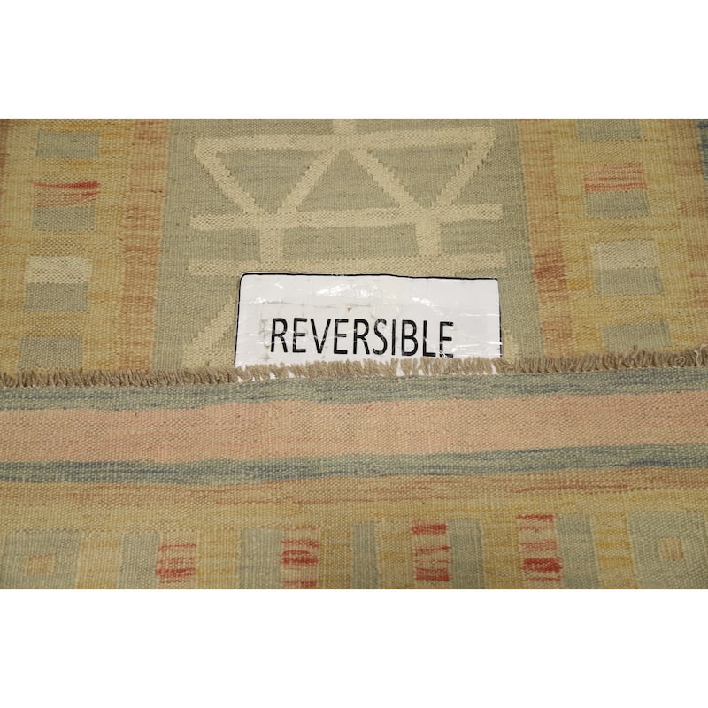 Hand Woven Oriental 100% Wool Carpet Southwestern Tribal Multi-Colored Kilim Area Rug - 4' 11'' X 3' 1''