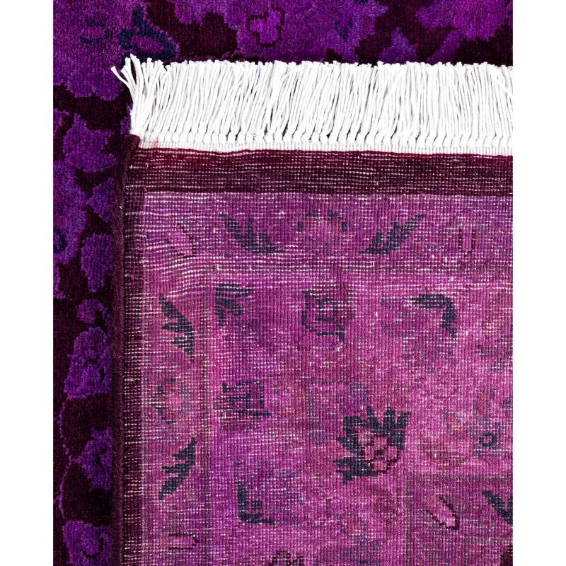 Overdyed One-of-a-Kind Hand-Knotted Area Rug - Purple - 3' 2" x 5' 4"