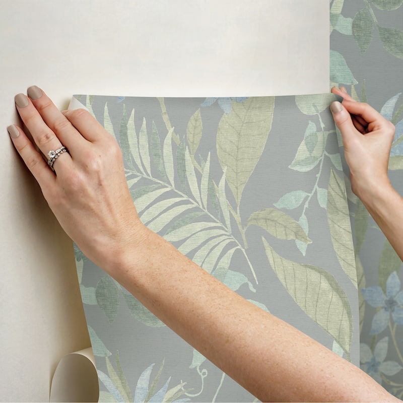 NuWallpaper Jesinda Green Peel and Stick Wallpaper