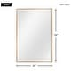 preview thumbnail 26 of 35, Modern Thin Frame Wall-Mounted Hanging Bathroom Vanity Mirror
