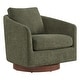 preview thumbnail 8 of 40, Spruce & Spring Classic Swivel Club Accent Chair with Back Cushion & Solid Wood Frame