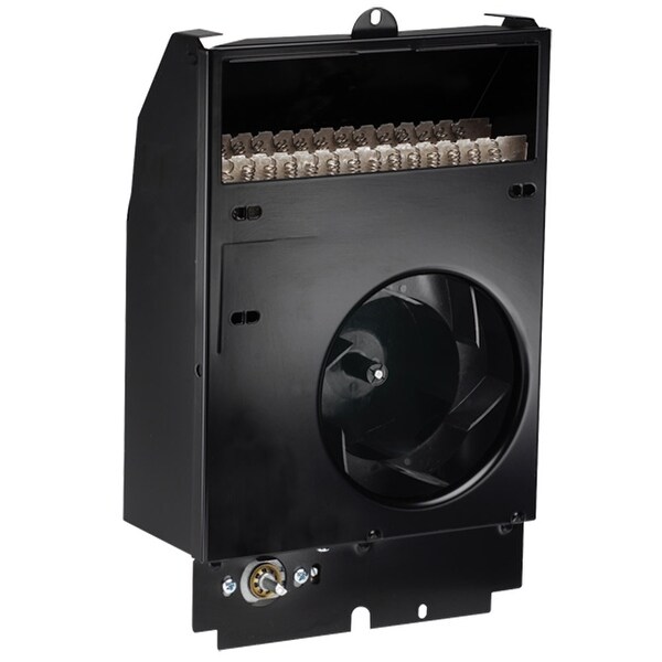 Cadet CS208T Com-Pak 6825 BTU 2000 Watt Electric Wall Heater Assembly with Thermostat - Black