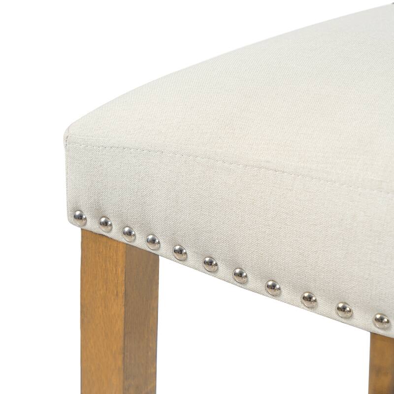 Mayfield Contemporary Linen Barstool (Set of 2) by Christopher Knight Home - 22.25" D x 18.50" W x 44.50" H