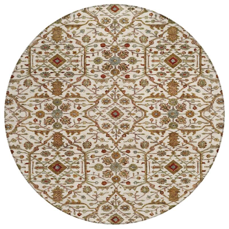 HomeRoots Floral Transitional Rectangle Outdoor Rug