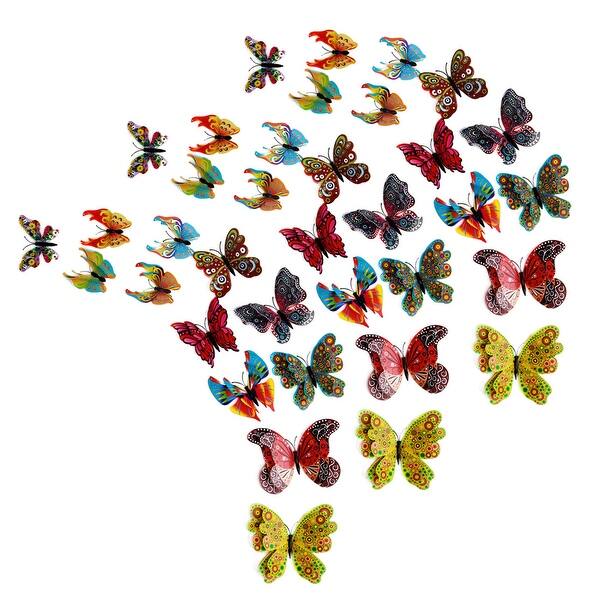Shop 36pcs 3d Butterfly Wall Sticker With Stickers For Room