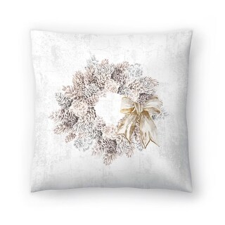 Pinecone Wreath by PI Holiday Collection - Decorative Throw Pillow