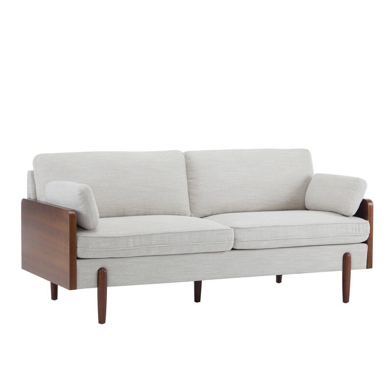 Mid-Century Modern Sofa with Slim Track Arms