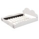 preview thumbnail 4 of 12, Queen Size Cloud-Shaped Headboard Upholstered Platform Bed with Rounded Footboard and Convenient Pocket for Storage, Beige