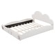 preview thumbnail 5 of 24, Upholstered Platform Bed Low-Profile Queen Size Bed Frame with Cloud-shaped Headboard and Cartoon Footboard, Velvet Fabric