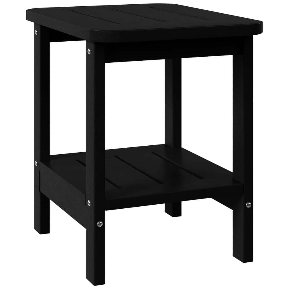 Brighton Outdoor Poly Two Shelf Side Table
