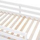 preview thumbnail 12 of 10, Modern Lodge Style Twin Over Full Wood Bunk Bed,Solid Pine Wood Frame Bed with Delicate Desk