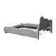 preview thumbnail 6 of 7, Full Size Velvet Kids Bed with Bear-Shaped Headboard, Gray