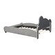 preview thumbnail 15 of 16, Full Size Velvet Platform Bed Kids Bed with Bear-Shaped Headboard with Bed-End Storage Pocket, Beige