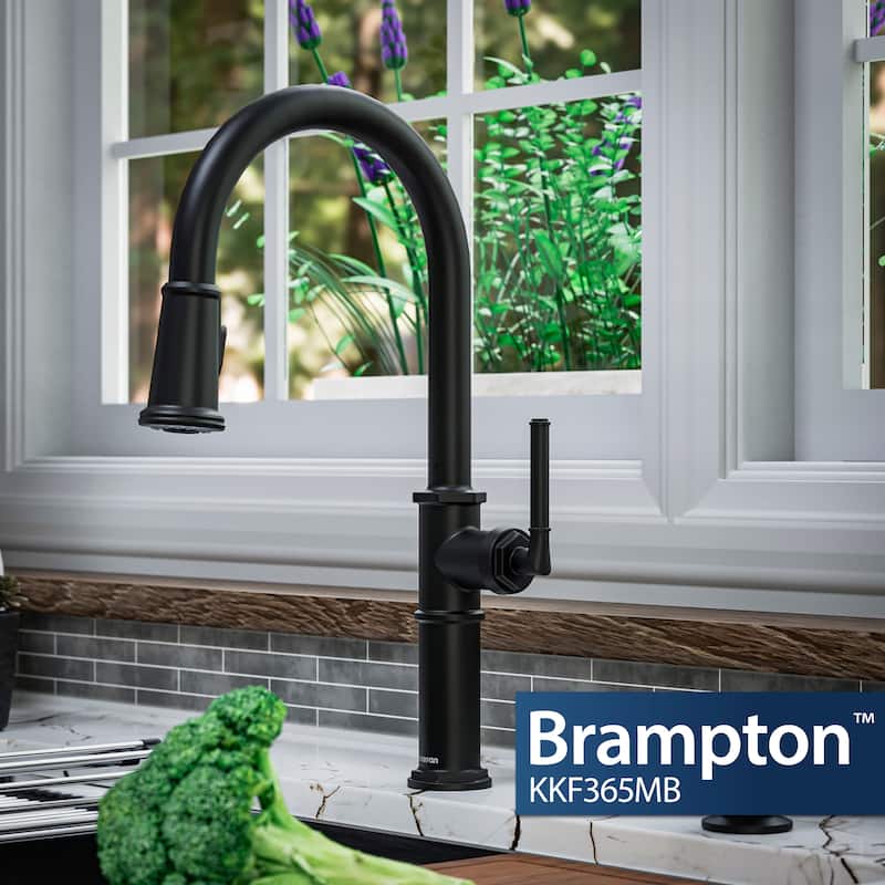 Karran Brampton KKF365 Single Handle Pull Down Sprayer Kitchen Faucet
