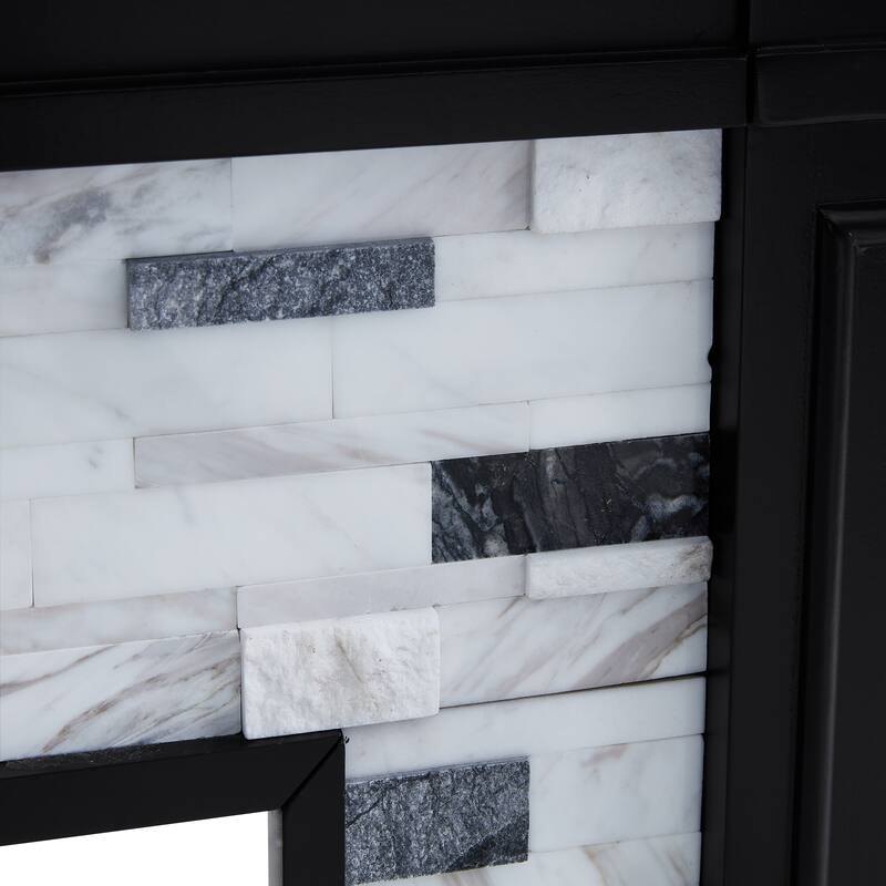 SEI Furniture Dre Marble Electric Fireplace
