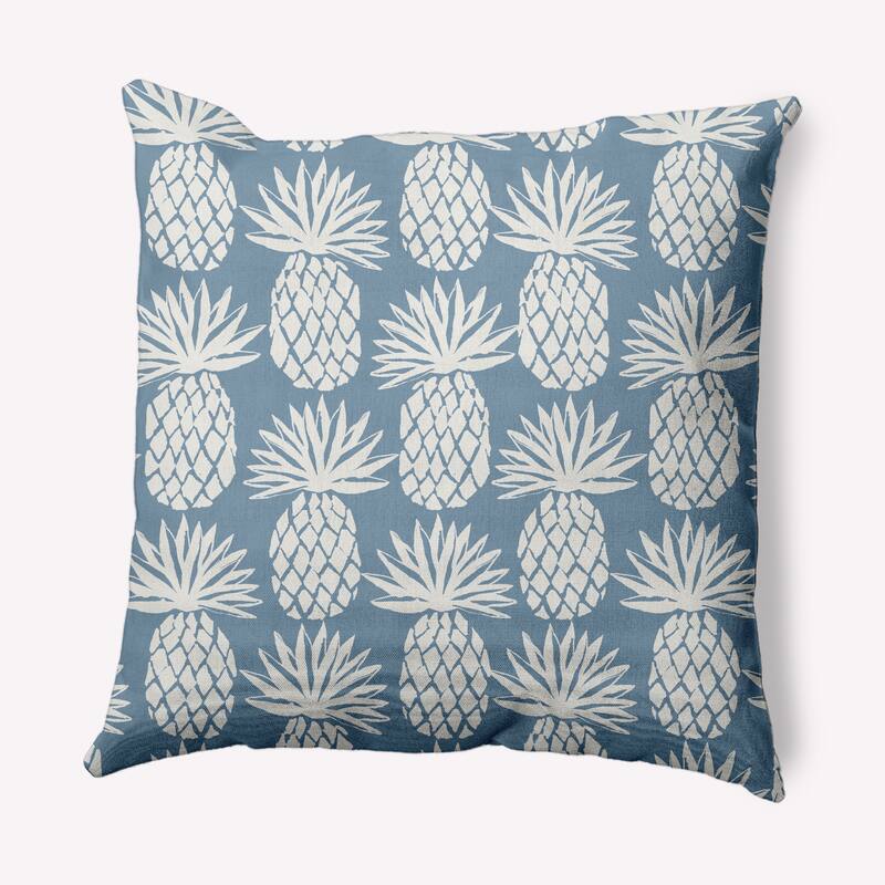 Pineapple Pattern Nautical Indoor/Outdoor Throw Pillow - Dusty Smoke - 20" x 20"