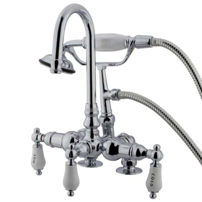 Kingston Brass Vintage Deck Mounted Clawfoot Tub Filler with Personal - Polished Chrome