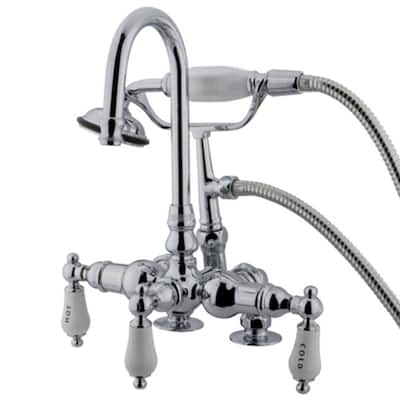 Kingston Brass Vintage Deck Mounted Clawfoot Tub Filler with Personal