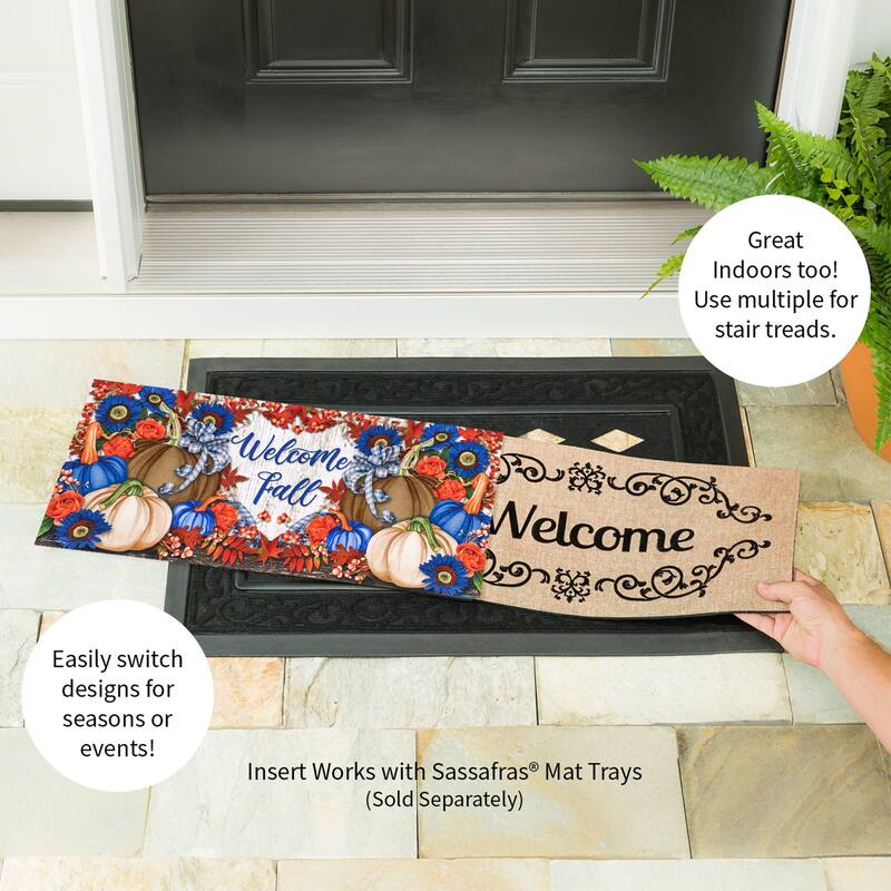 Welcome Fall Neutral Sassafras Mat