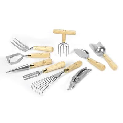 Stainless Steel Gardening Tool Set 9 Piece Hand Tools