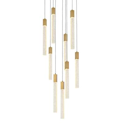Elegant Lighting 2067D24 Weston 9 Light 24" Wide LED Crystal Multi