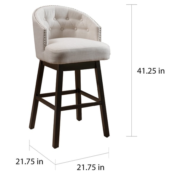 Ogden Beige Swivel Bar Stools (Set of 2) by Christopher Knight Home