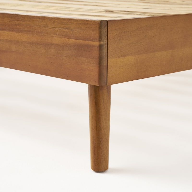 Christopher Knight Home - Rosita Mid-Century Solid Wood Platform Bed with Sleek Splayed Legs