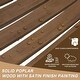 preview thumbnail 25 of 38, VEIKOUS Wood 3-piece Outdoor Rocking Chair and Folding Table Set