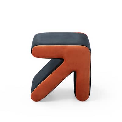 Velvet Sofa Stool Kids Stool Shoe Bench Footrest Footstool Multifaceted Stool Ottoman Coffee Table Arrow Design for Bedroom