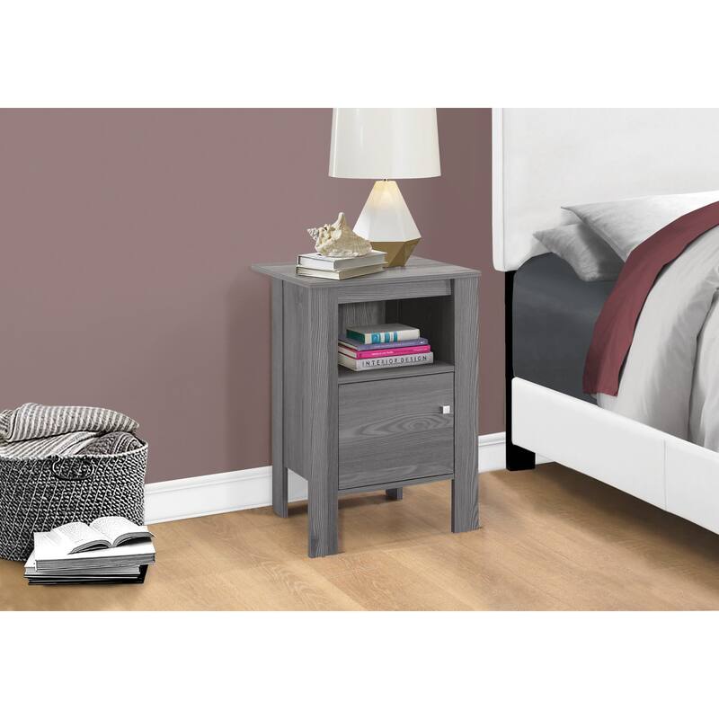 HomeRoots 24" Gray End Table With Shelf - 14