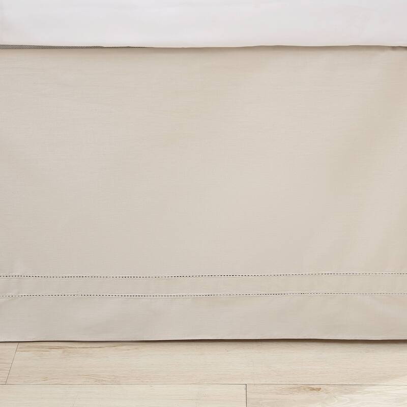Tommy Bahama Solid Pleated Cotton Beige Tailored Bedskirt