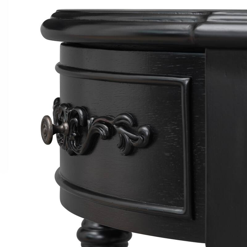 Modern and Contemporary Curved Console Table Sofa Table Entryway Table for Hallway Living Room with 4 Drawers and 1 Shelf