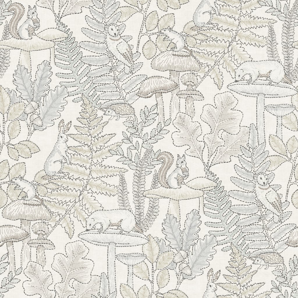 Chesapeake Holt Neutral Woodland Wallpaper