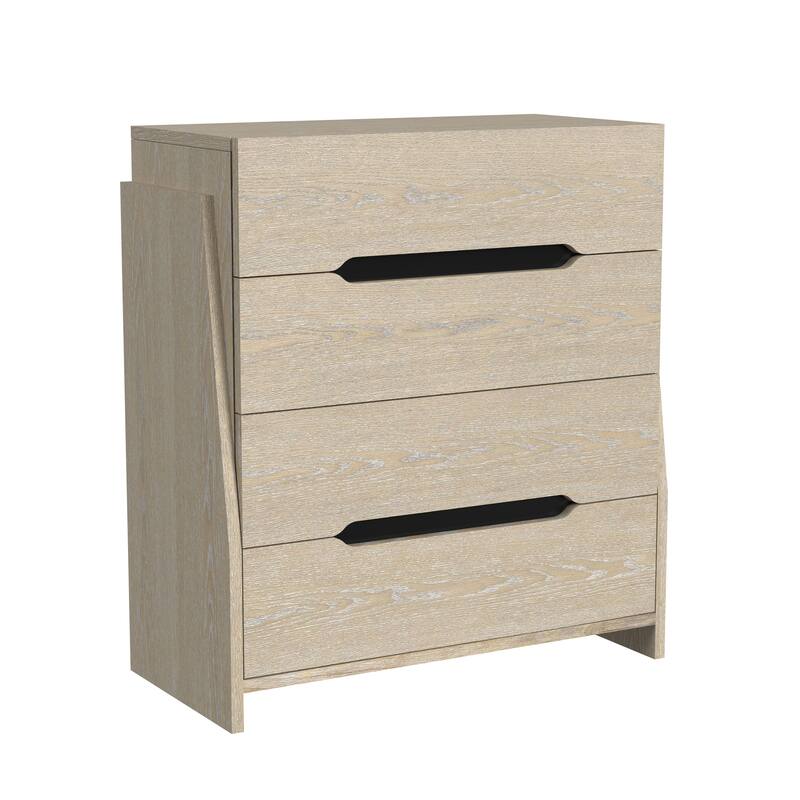 Darby Solid Wood 4-Drawer Chest - Desert Finish