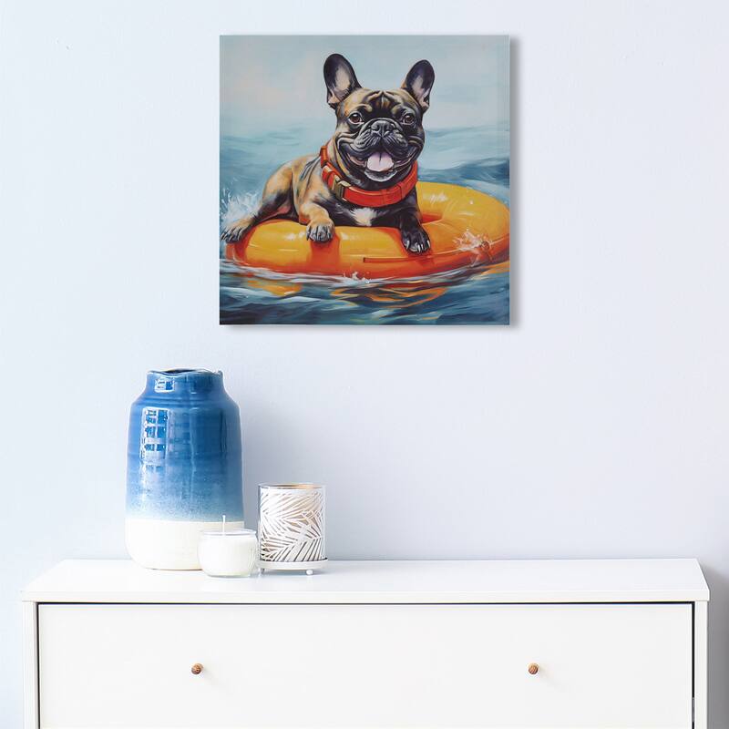 Madison Park Beach Dogs Canvas Wall Art