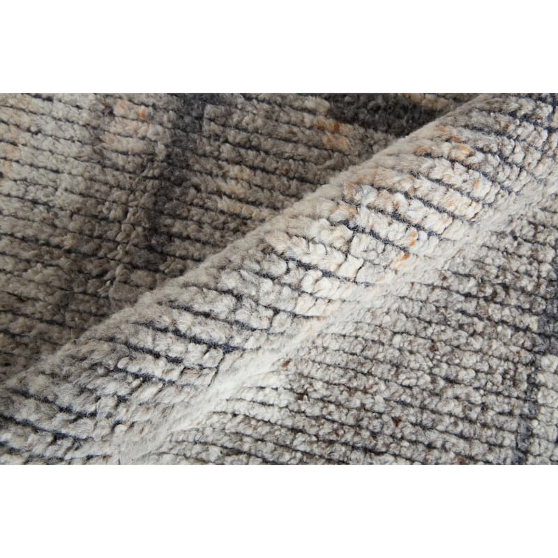 Grand Bazaar Rheed Hand Knotted Abstract Modern Area Rug