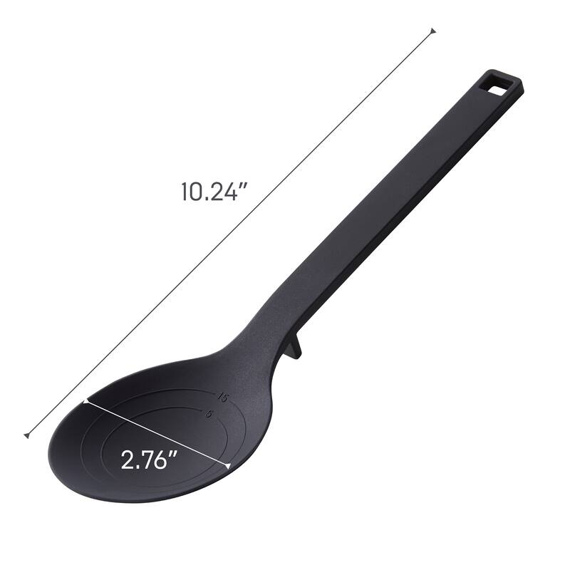 Yamazaki Home Floating Cooking Spoon, Silicone - L 1.18 x W 2.76 x H 10.24 inches