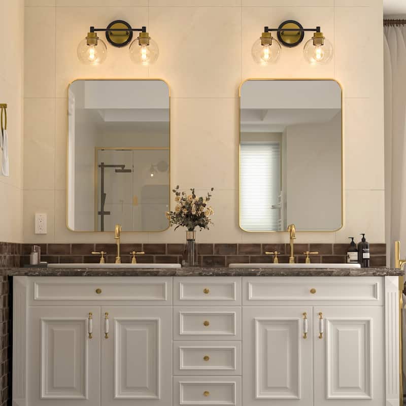 Dimmable Bathroom Vanity Light Globe Glass Shades