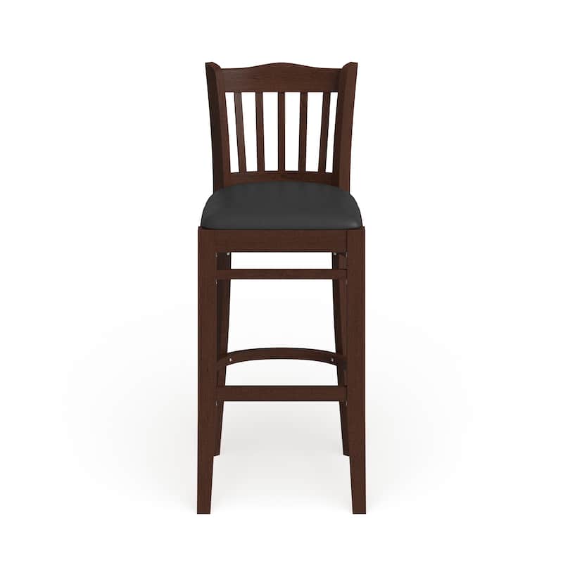2Pk Vertical Slat Back Wood Restaurant Barstool - Hospitality Seating